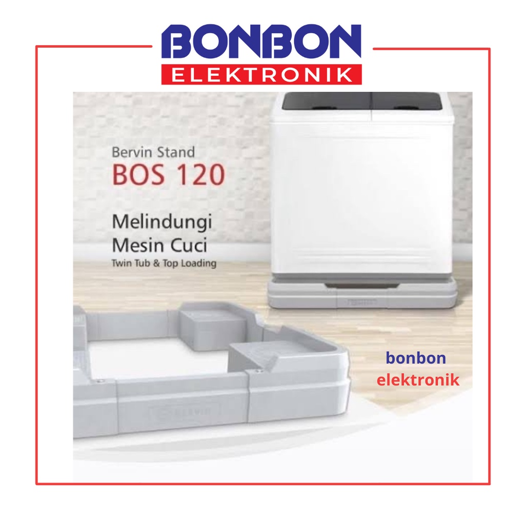 Bervin BOS-120 Stand Dudukan Mesin Cuci / Alas Kulkas / Kaki Lemari Es BOS120