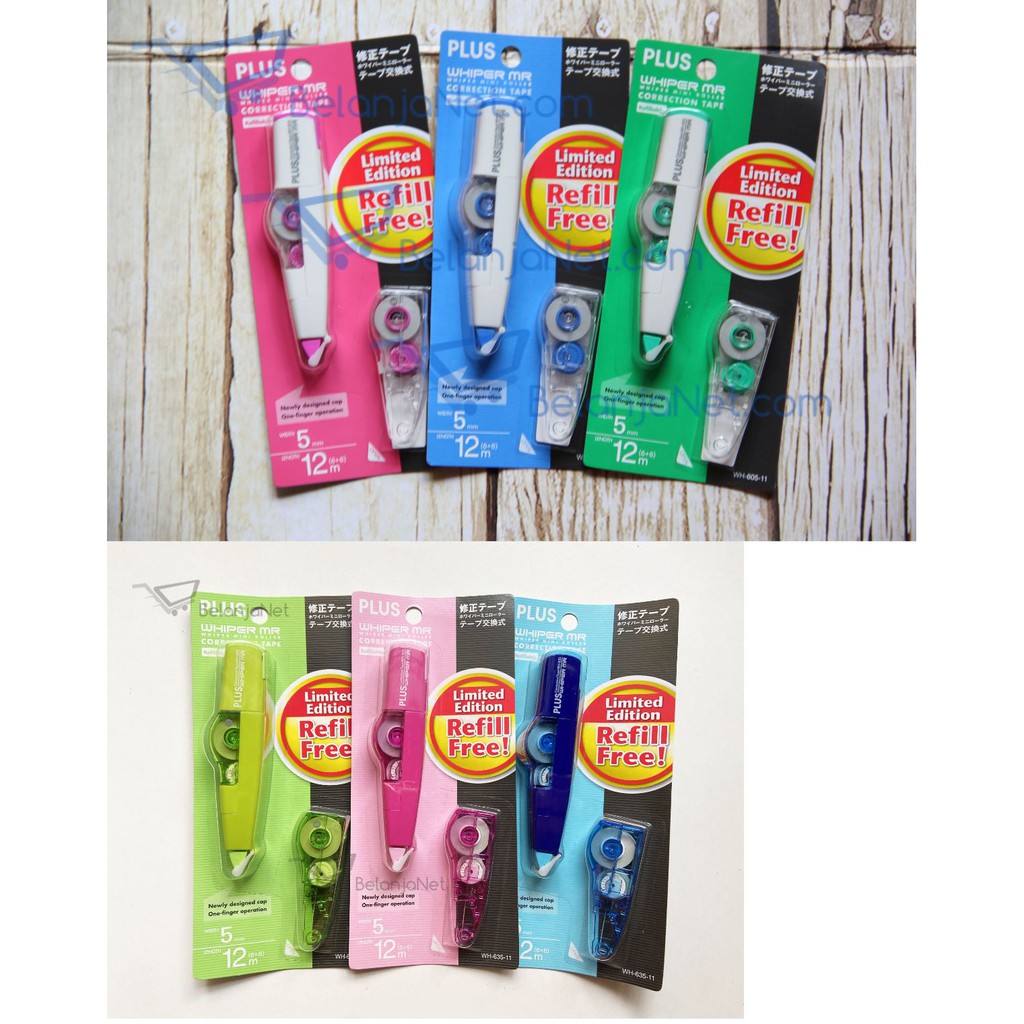 

Correction Tape | Pita Koreksi | Tipex Plus Whiper MR 6 Meter FREE Refill