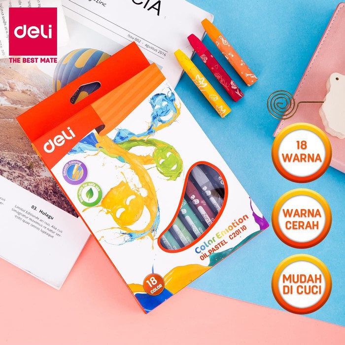 

Crayon / Krayon DELI Color Emotion 18 Warna Pendek EC20110