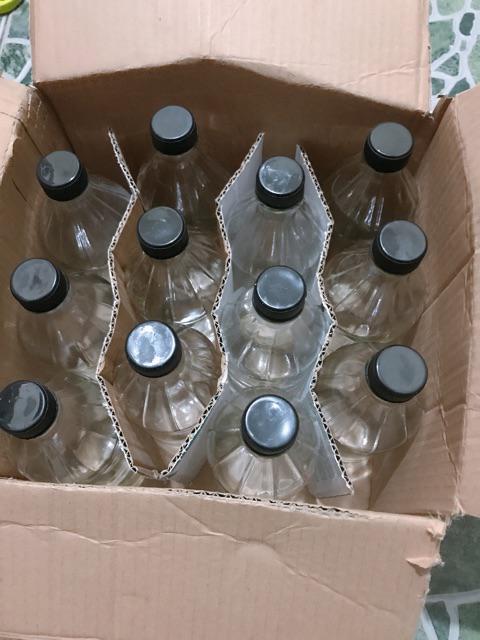 Botol Kaca Bening 500ml - Cuka Apel(6 Pcs)