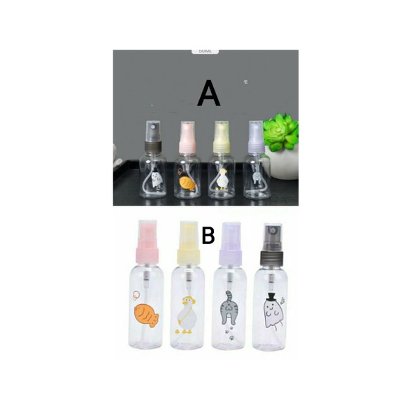 Botol Spray Mini Refill Isi Ulang Motif Animal Lucu Unik Simple Praktis Portable Travel Serbaguna