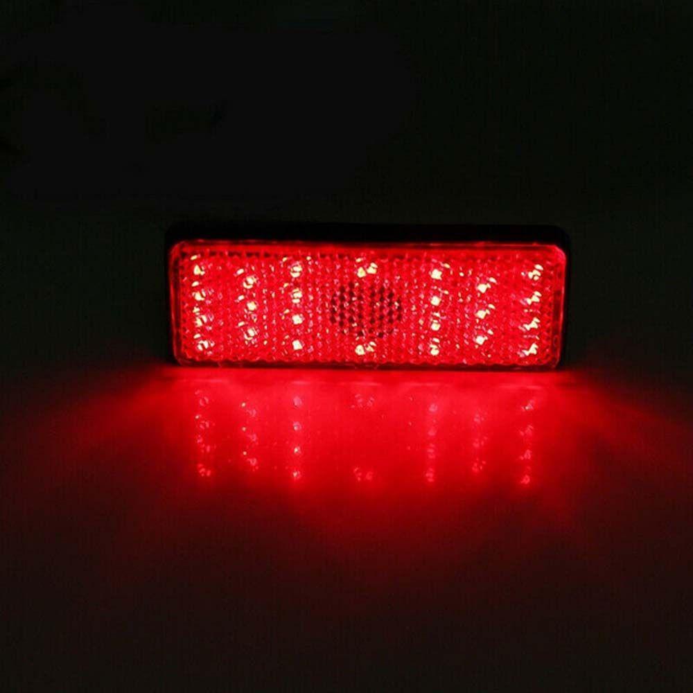 Lanfy Lampu Mobil Ekor Persegi Truk Side Indicator Light Putih/Kuning/Merah Warning Light Bulbs Rem Stop Marker Lamp