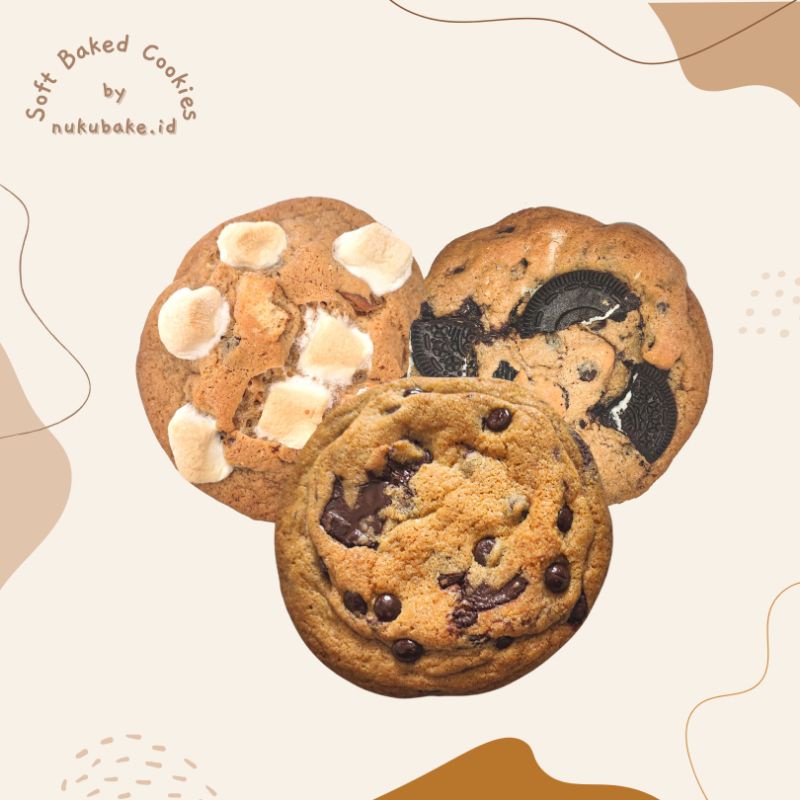 

soft baked cookies | chewy cookies | premium soft baked cookies | nukubake authetntic cookies