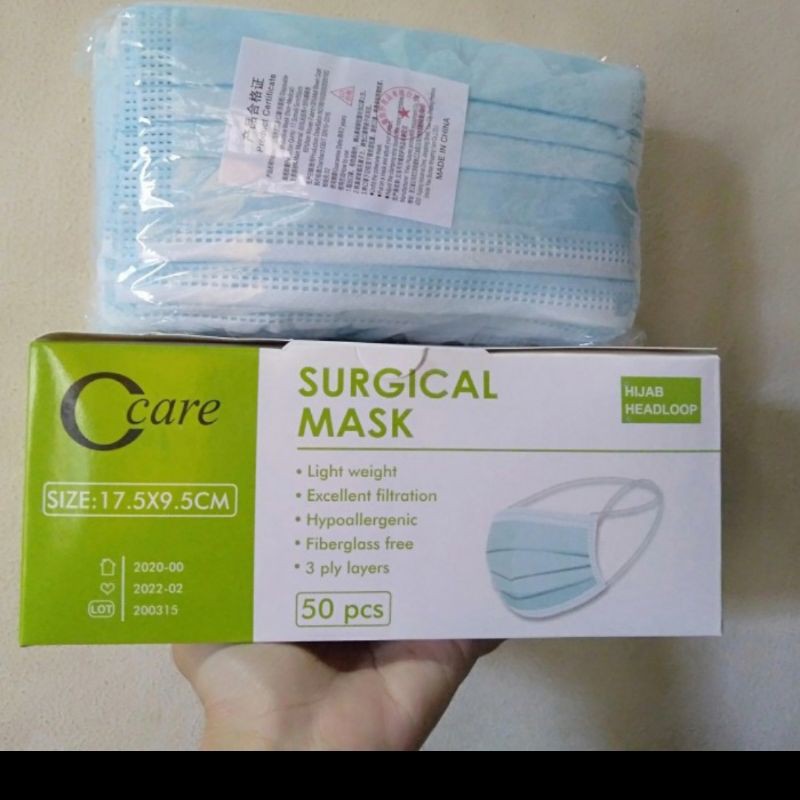 Jual Surgical Mask Headloop 3ply Masker Hijab Isi 50pcs | Shopee Indonesia