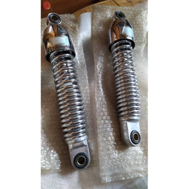 Murah sepasang shockbreaker belakang Yamaha fizr force 1 tahun muda ORIGINAL Yamaha Warna CHROME