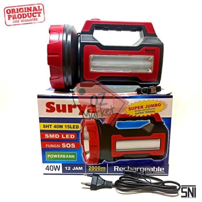 senter surya besar SHT 40 W + powerbank