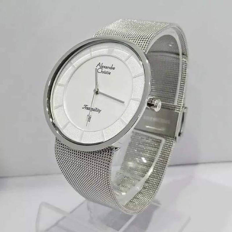 Jam tangan Pria Alexandre christie 8331 Ac 8331 Silver Putih