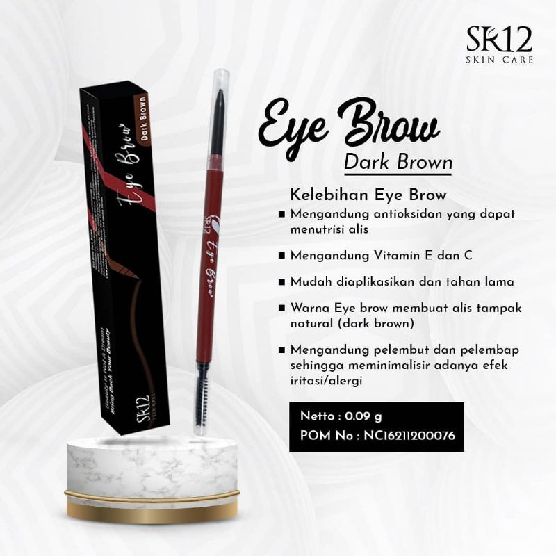 [NEW PRODUCT] EYE BROW SR12 DARK BROWN / PENSIL ALIS / EYEBROW ANTI LUNTUR