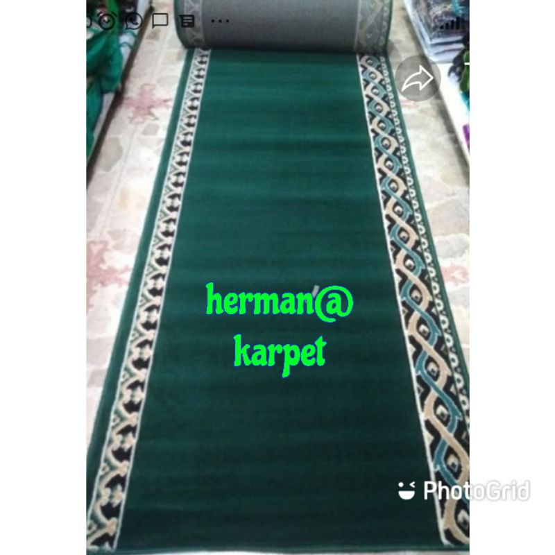 Jual KARPET MASJID METERAN HIJAU POLOS ( Custom/ Request ukuran