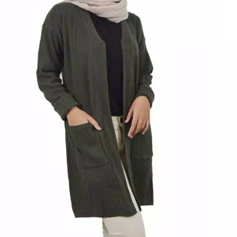 DISCON!!CARDIGAN RAJUT WANITA /LONG CARDIGAn BELLE /CardIgan Oversize /Cardigan Outer wanita /discon-Army