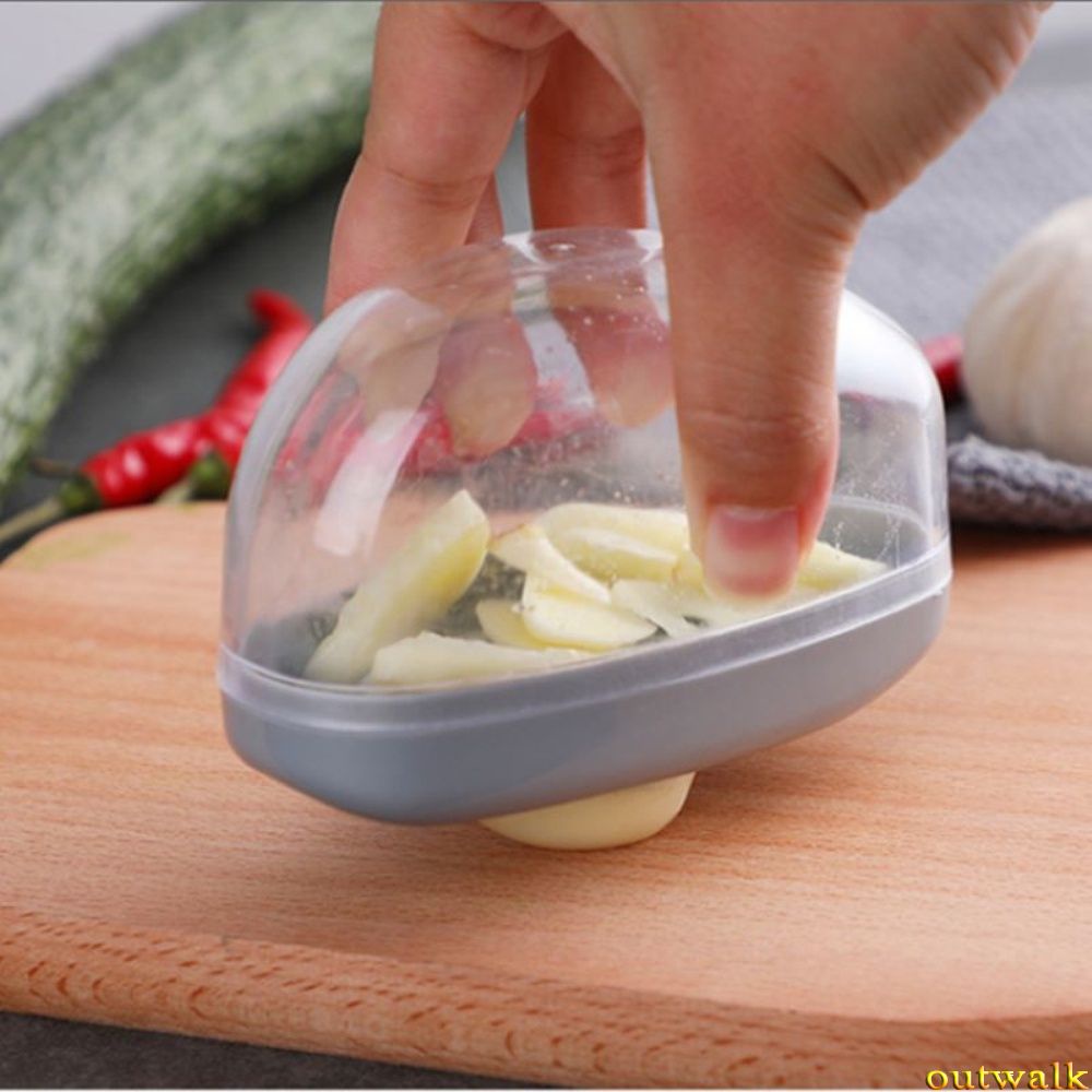 Manual pressing type garlic cutter garlic masher multifunctional garlic slicer garlic container OW