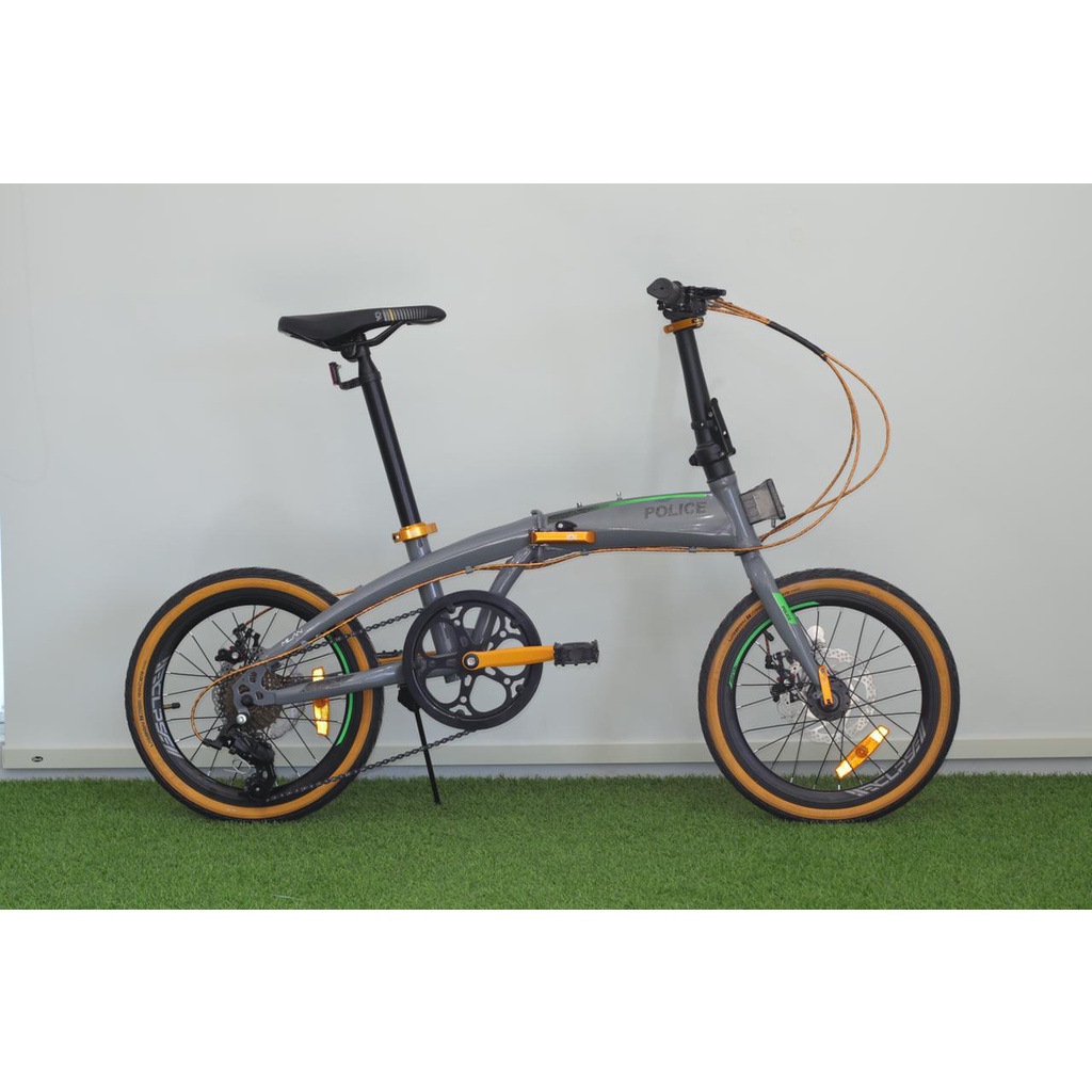 Sepeda Lipat Element  Police Folding Bike Milan 8 Speed 16 Inch Terbaru New Garansi Termurah Murah-2
