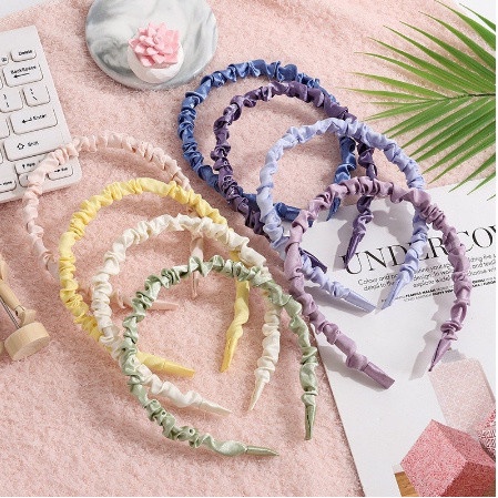 Bando Wanita Bando Scrunchie Korea Color Full Head band Hair Accessories / Bando Kain Bando Korea