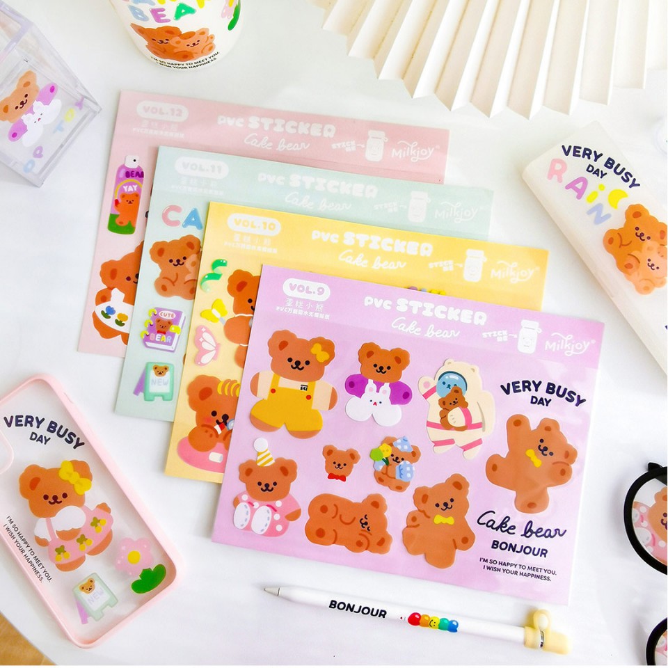 

Cake Bear Flake Stickers Set [Creativ]