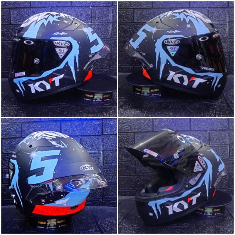 KYT TT COURSE JAUME MASIA WINTER TEST PAKET GANTENG VISOR IRIDIUM + SPOILER