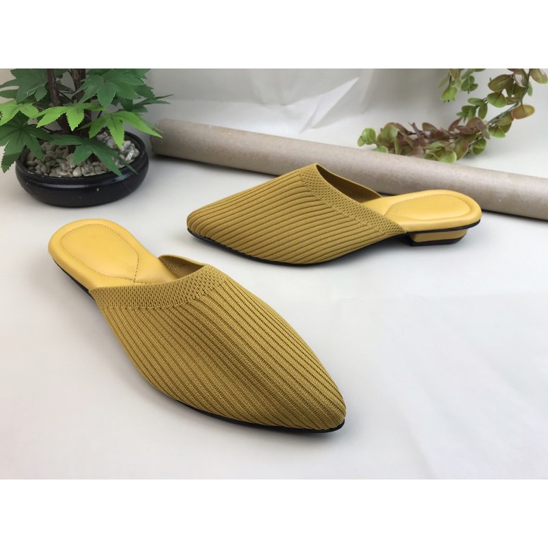 Sandal Hak Tahu Wanita Bahan Rajut Import JA-70 GRAVICI