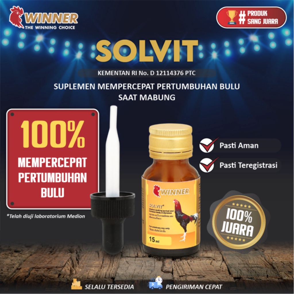 Solvit WINNER Medion, Suplemen pertumbuhan bulu ayam adu/laga