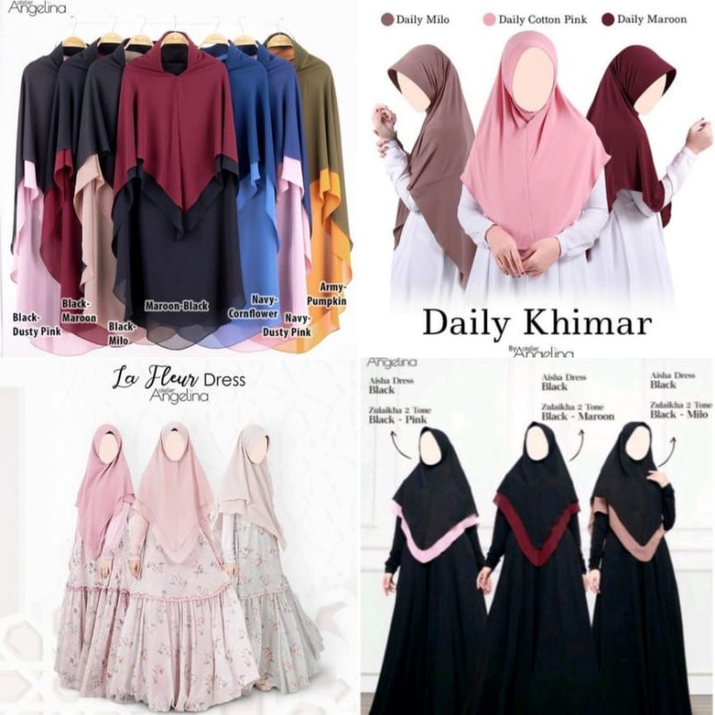 SIAP KIRIM // AISHA DRESS//LA FLEUR DRESS//DAILY KHIMAR HARDPAD NON LACE/ZULAIKHA KHIMAR HARDPAD/ By