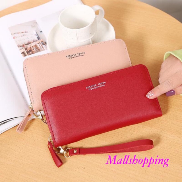 (COD) Dompet Kartu Wanita Dompet Panjang Dompet Import Dompet plus Tali MALL SHOPPING