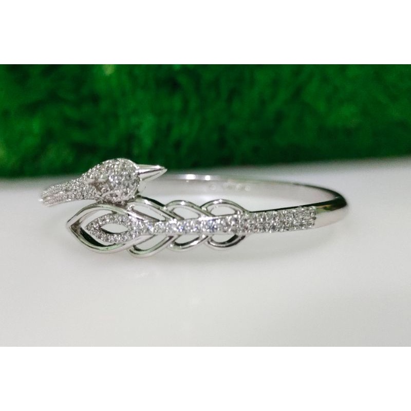 Gelang bangle xuping asli putih perhiasan & aksesoris