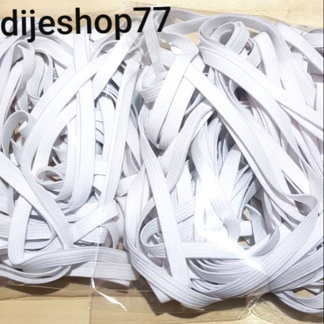 Karet Masker P8 0.8 cm - ROLL Gulungan Besar / Karet Elastis tebal Karet masker earloop hijab karet 