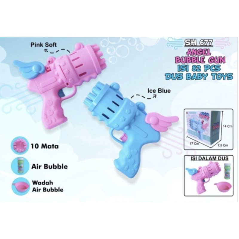 MAINAN ANAK - MAINAN BUBBLE DREAM GUN / PISTOL GELEMBUNG SABUN OTOMATIS SH677 & SH675