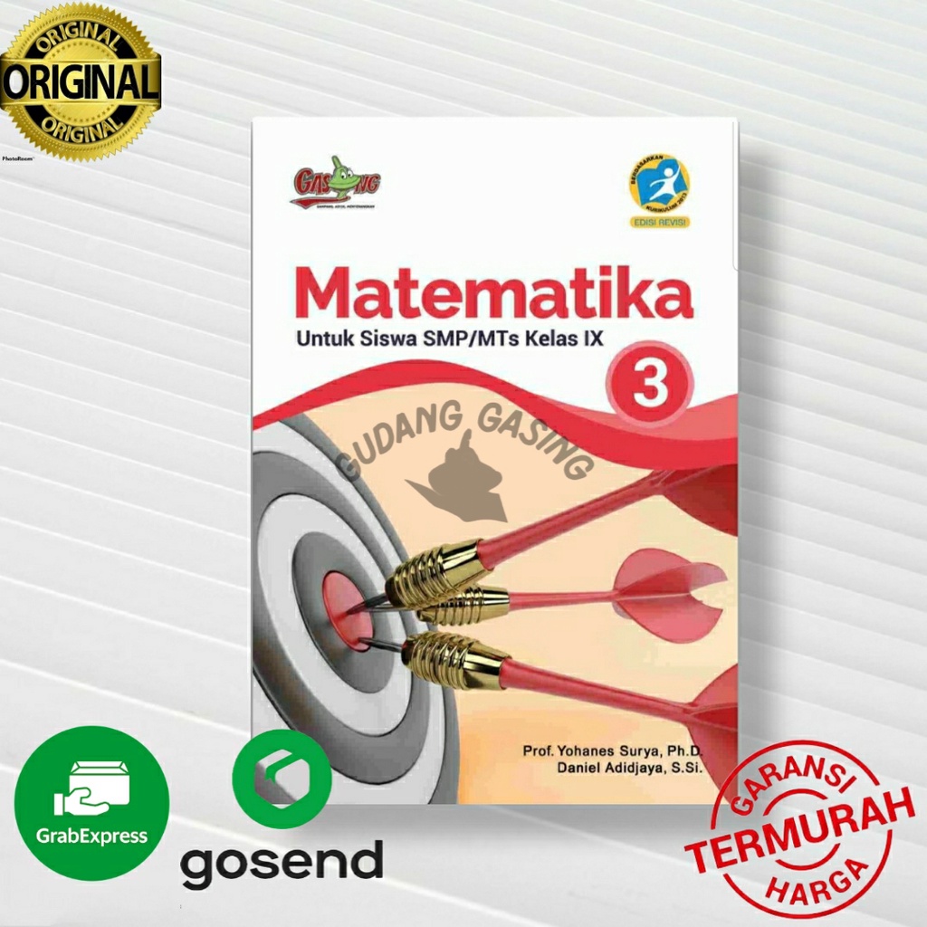 Buku Matematika GASING SMP  K13 kurikulum 2013 Kelas 3 Prof. Yohanes Surya Ph.D