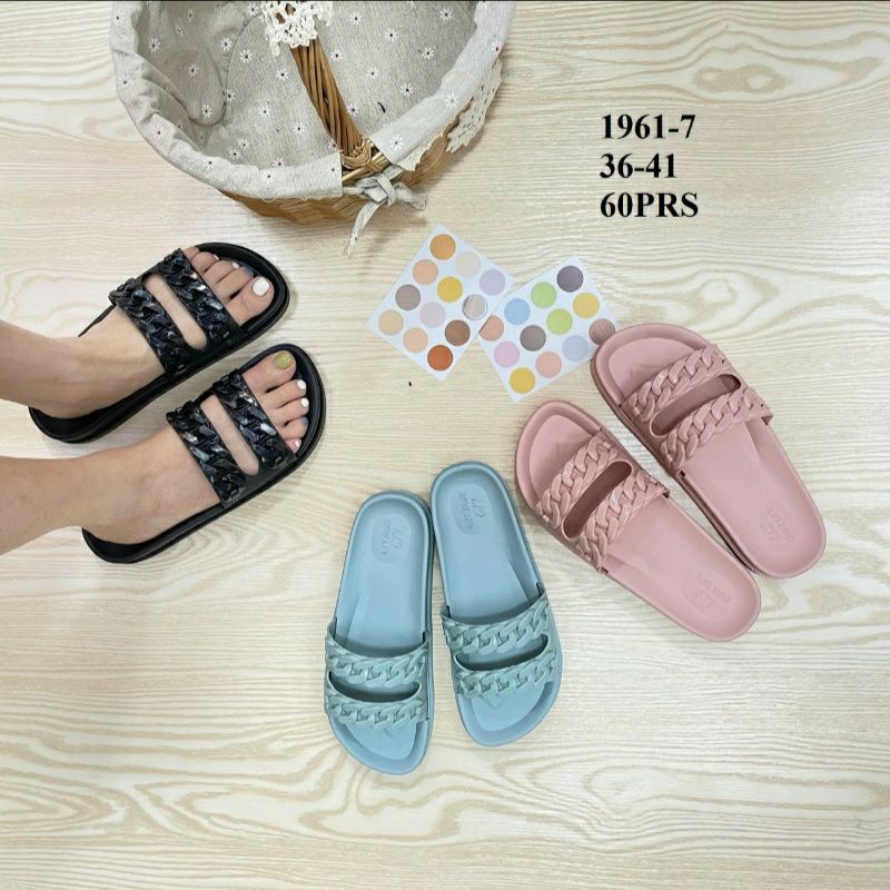 SANDAL KARET JELLY WANITA IMPORT BALANCE 1961-7