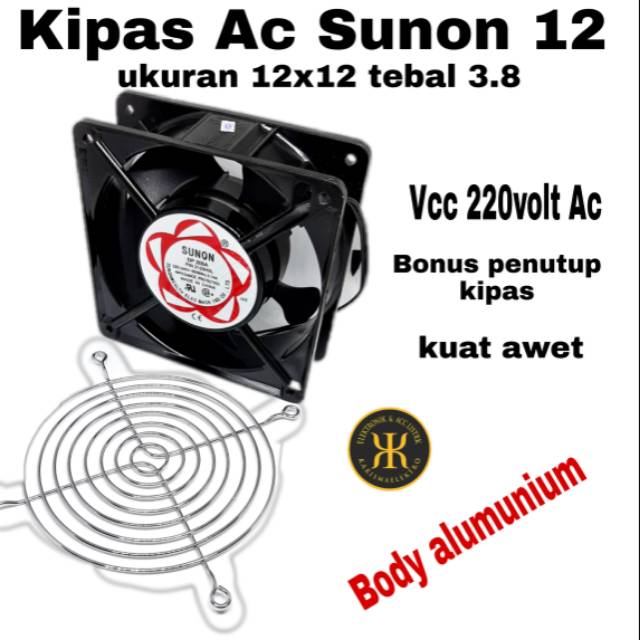 KIPAS PENDINGIN FAN AC SUNON 12 X12 BONUS TUTUP