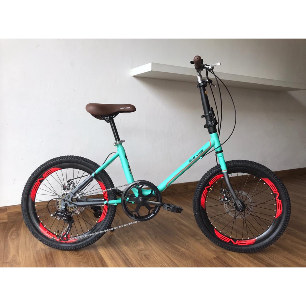 Sepeda Minion 20 BNB 6 speed lipat stang legend mini folding bike rem cakram disckbrake SNI-2