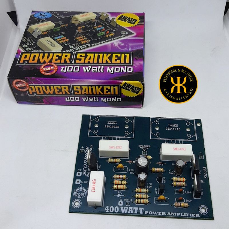 KIT DRIVER POWER AMPLIFIER SANKEN 400 WATT MONO SCORP