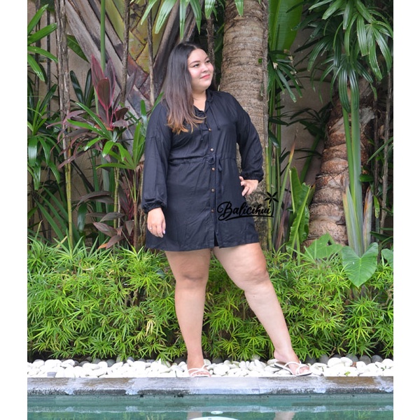 Balicihui Dress Sheila Dress Plus Size Big Size Jumbo Busui Friendly Hoodie Dress