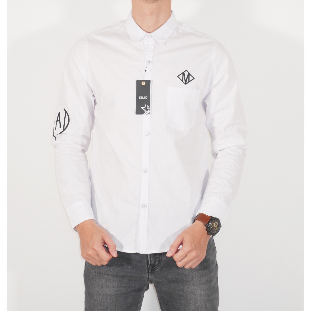 MOKOKOMO kemeja lengan panjang pria / kemeja kerja / kemeja casual /kemeja motif PJ-320