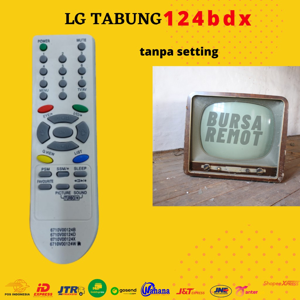 Remot / REMOTE TV LG TABUNG TIPE 124BDx ECERAN