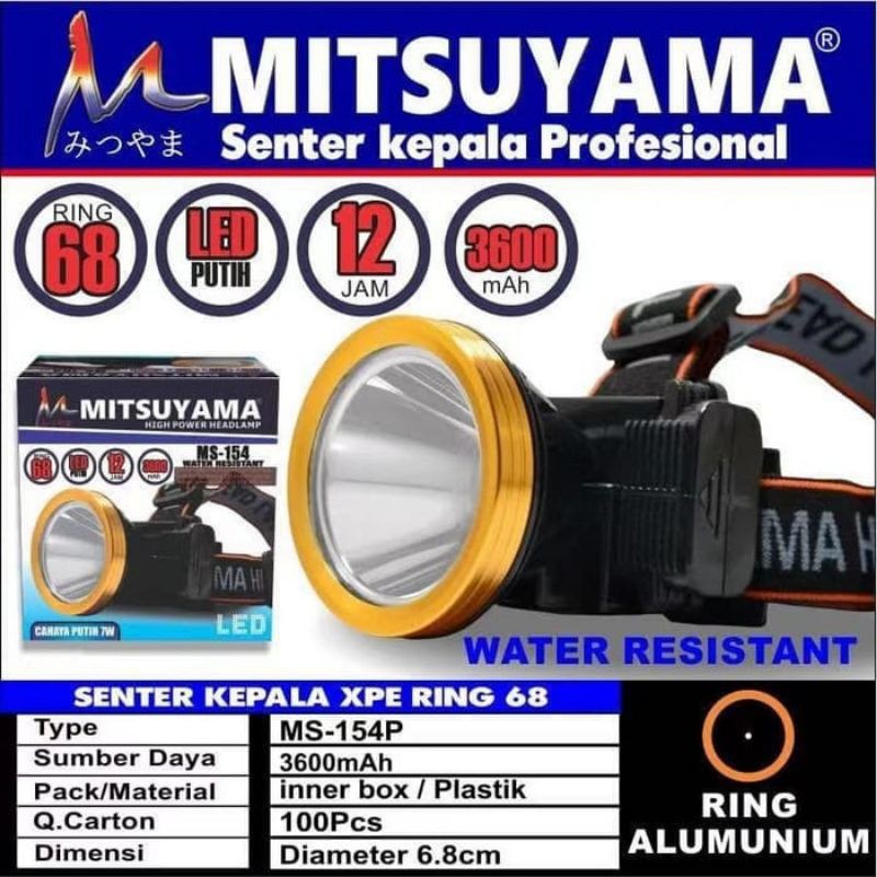 Senter Kepala XPE Ring Alumunium MS-154P MITSUYAMA