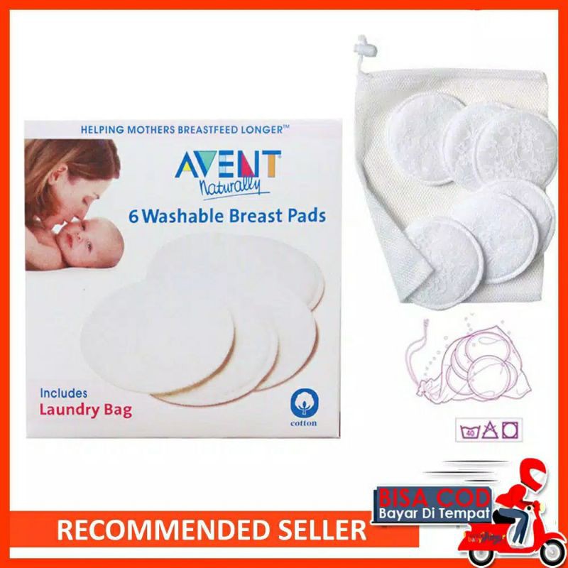 Breastpad Avent Washable Bisa di Cuci Ulang Bagus Lembut Nyaman Murah Bisa COD