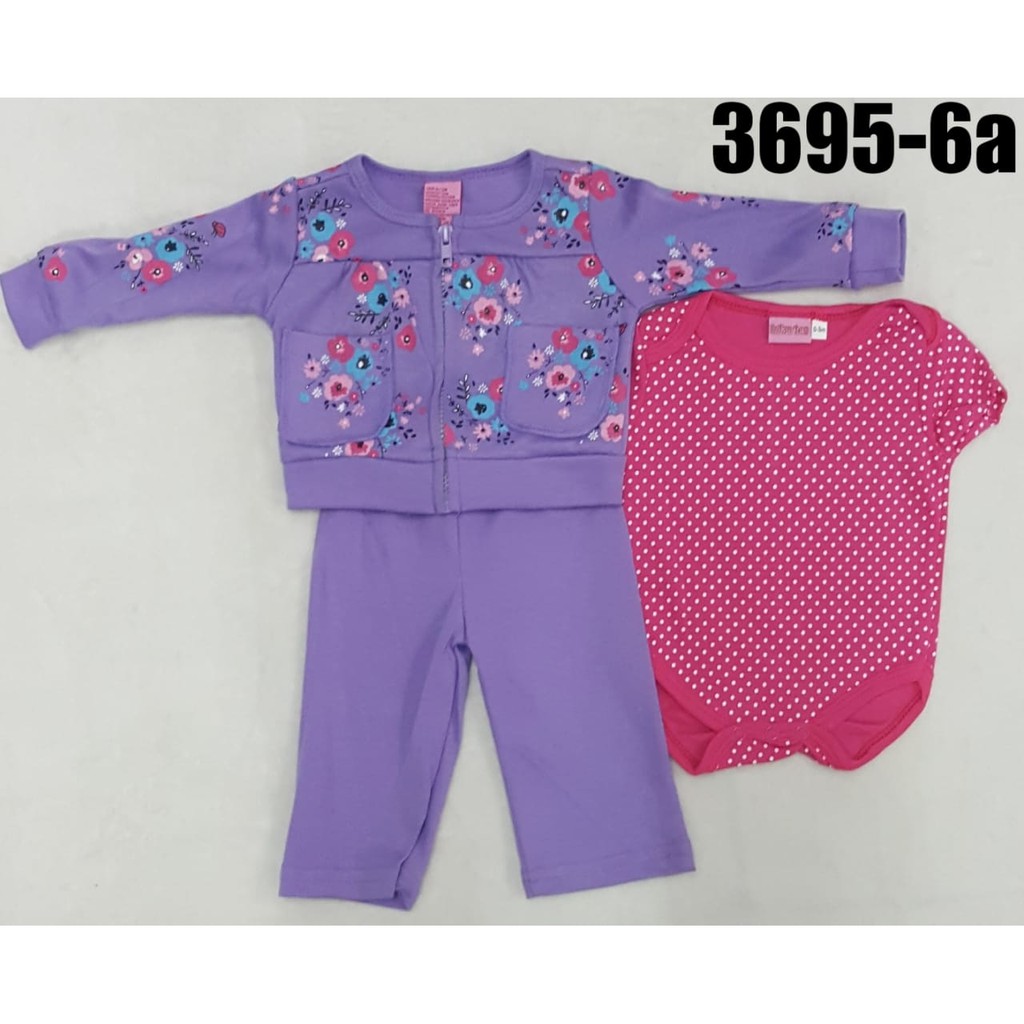 Infan-tec Jaket Set Jumper Baby Girl 0-3 Bulan - 6-9 Bulan