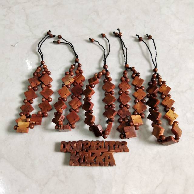 ( SUPER MURAH ) Grosir 5 pcs gelang kokka kaukah fukakah koka plat yinyang hereng coklat