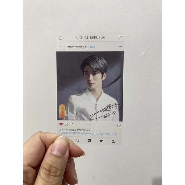 jaehyun nature republic clear photocard