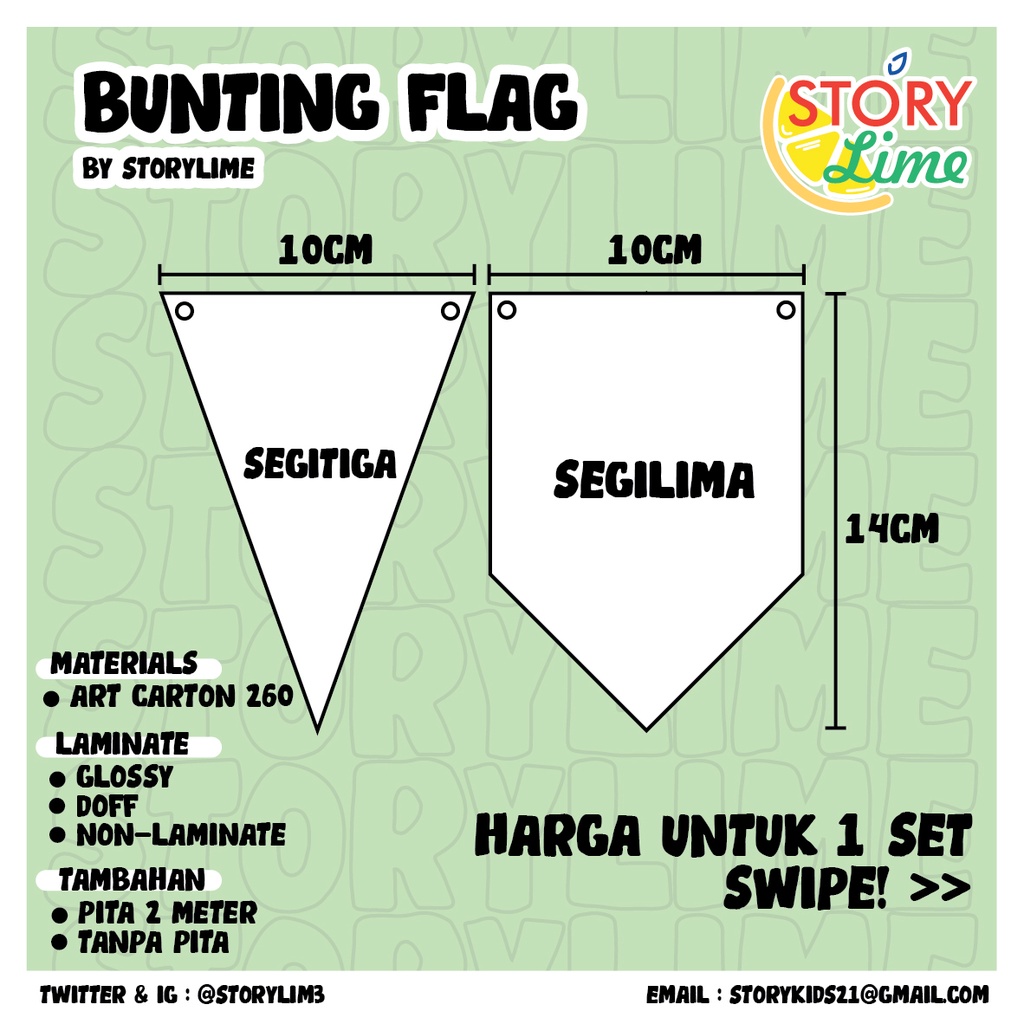 Bunting Flag, Banner Flag Custom Gambar Foto Dekorasi Pesta, KPOP, JPOP, ANIME