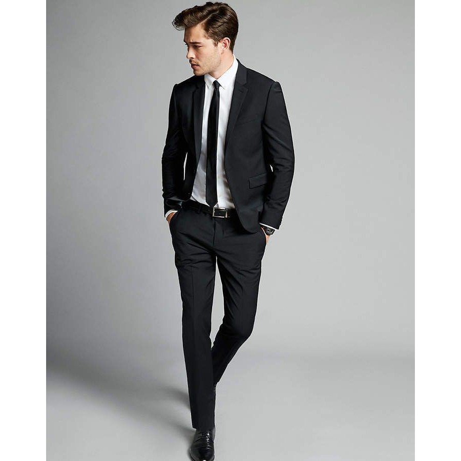 SETELAN JAS HITAM PRIA SLIMFIT 4IN1 - SLIMFIT BLACK STYLE SINGLE BUTTON ORIGINAL NIKAYU