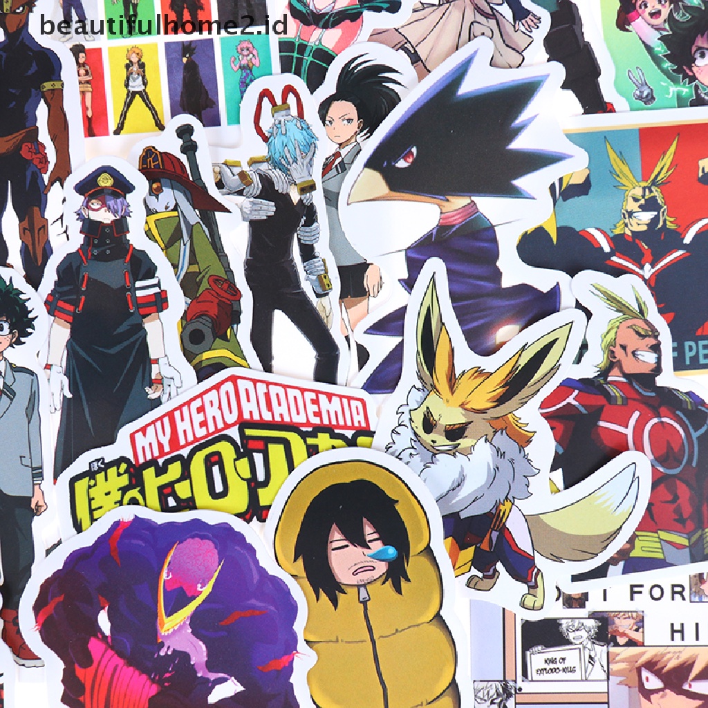 (Beautifulhome2) Buku Literatur Klasik Bahasa MandarinId 50pcs Stiker Anime My Boku No Hero Academia Untuk Laptop / Koper