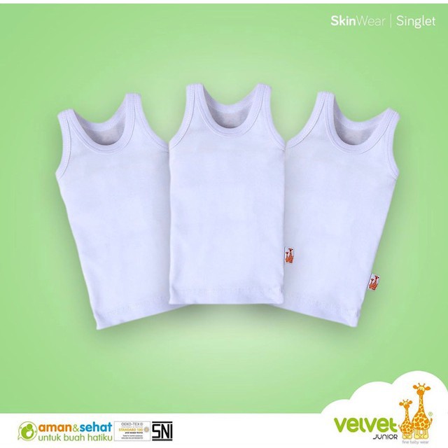 Singlet Bayi / Singlet Anak / Kaos Dalam Bayi / Kaos Dalam Anak / Mega Baby Wear isi 6pcs / Ukuran S