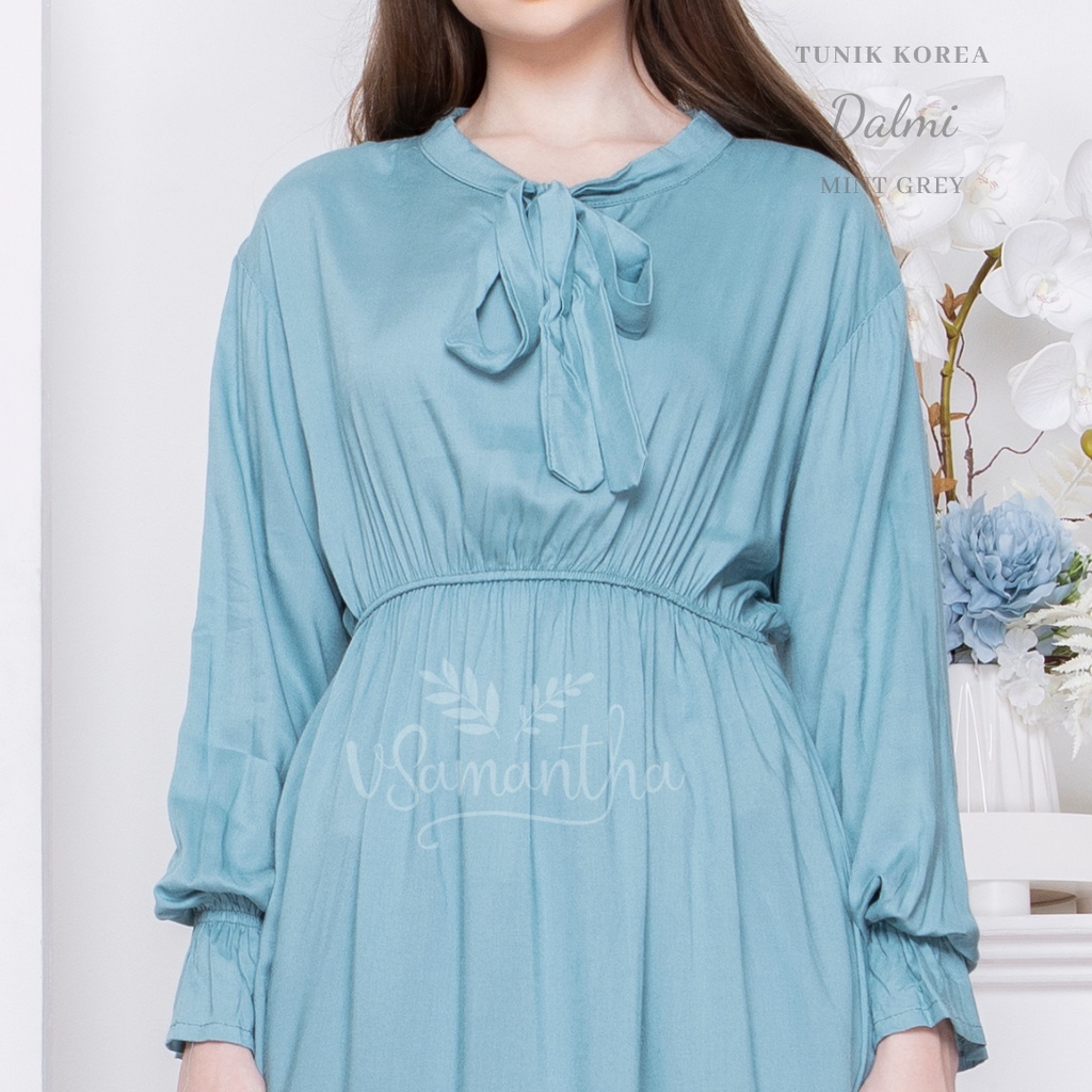 Tunik Muslim Polos Ruffle Motif Dalmi