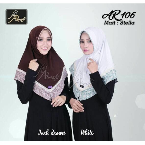 Promo!! Jilbab Eskudo Kombi Motif Arrafi Ar 106 Terlaris!!