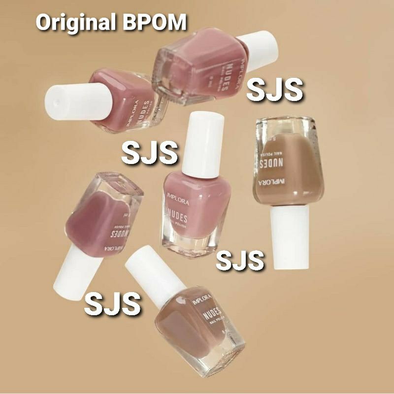 ( harga 1pak isi 6pcs ) KUTEK IMPLORA nude NUDES SERIES NAIL POLISH ORIGINAL BPOM