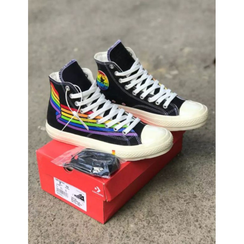 SEPATU CONVERSE HIGH70s X RAINBOW PELANGI MIRROR PK 1:1 ORIGINAL BNIB MADE IN VIETNAM