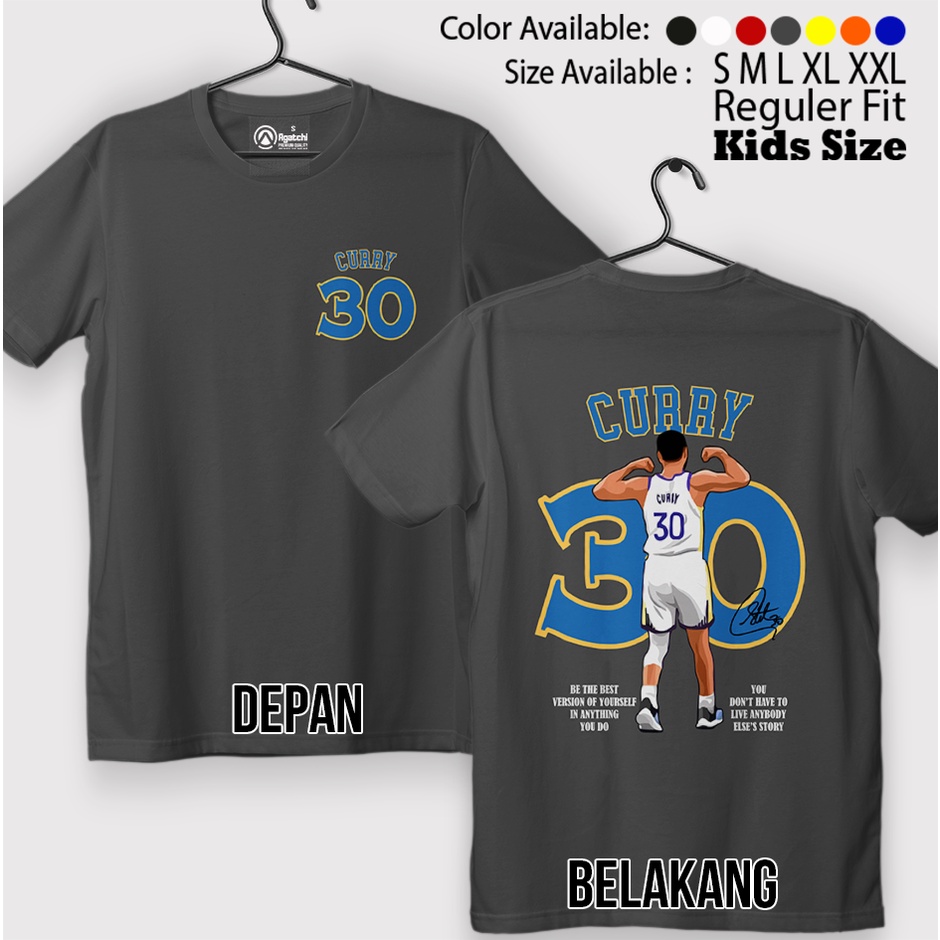 Baju Kaos Atasan Anak Laki-Laki Basket GSW Step Curry