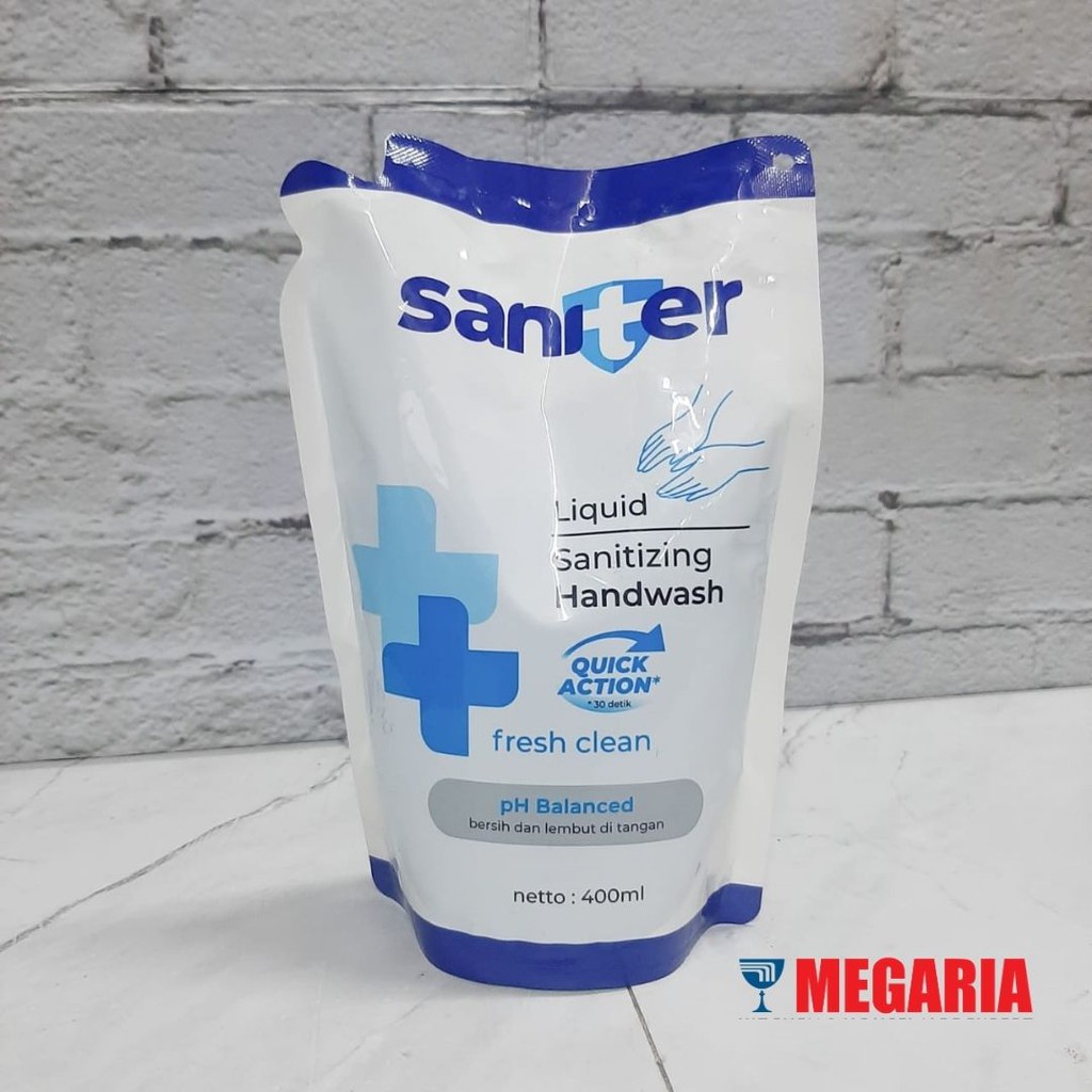 Hand Wash SANITER  Liquid Refill 400ml/ Refill Sabun Cuci Tangan