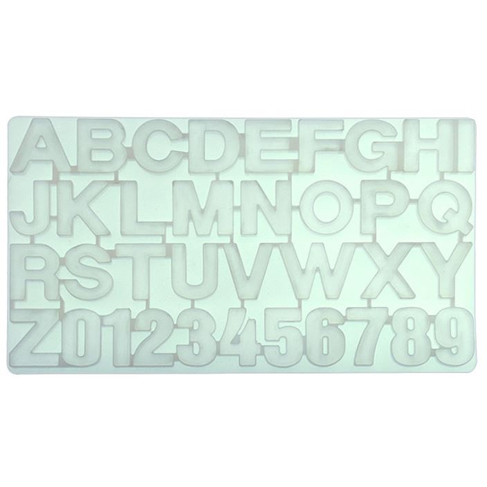 Cetakan Silicone Abjad ABCD puding es silikon alphabet Mold